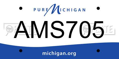 AMS705 Michigan License Plate