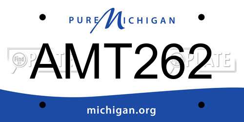 AMT262 Michigan License Plate