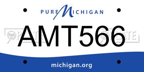 AMT566 Michigan License Plate