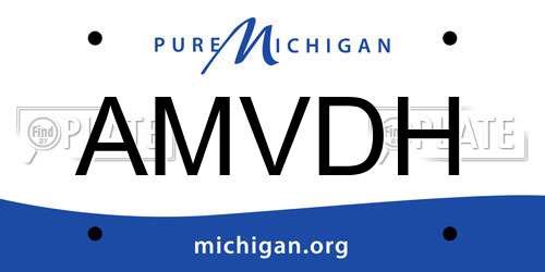 AMVDH Michigan License Plate