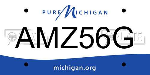 AMZ56G Michigan License Plate