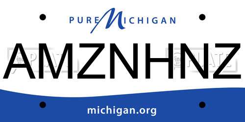 AMZNHNZ Michigan License Plate