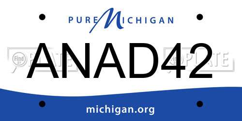ANAD42 Michigan License Plate