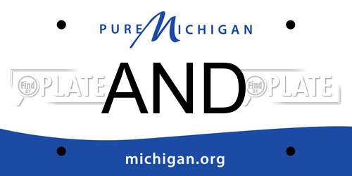 AND Michigan License Plate