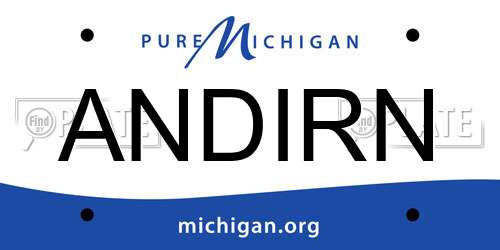 ANDIRN Michigan License Plate