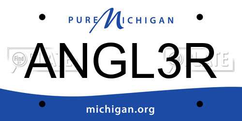 ANGL3R Michigan License Plate
