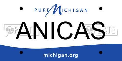 ANICAS Michigan License Plate