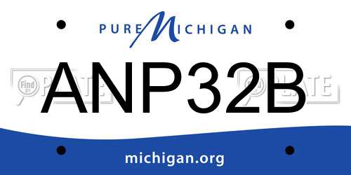 ANP32B Michigan License Plate