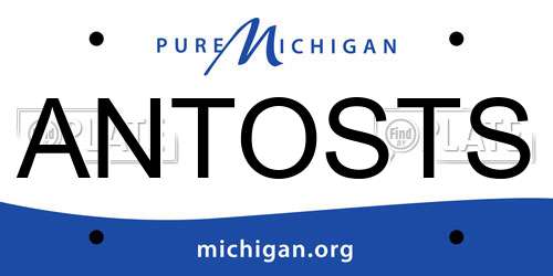 ANTOSTS Michigan License Plate