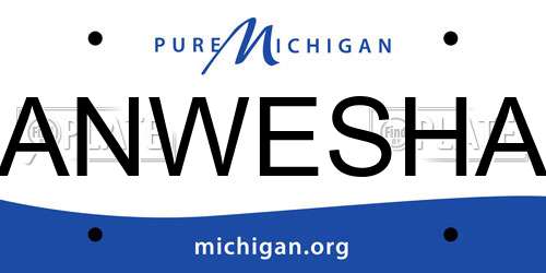 ANWESHA Michigan License Plate