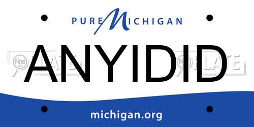 ANYIDID Michigan License Plate