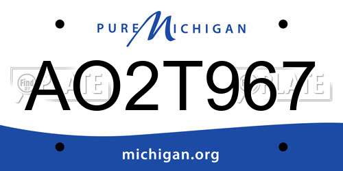 AO2T967 Michigan License Plate