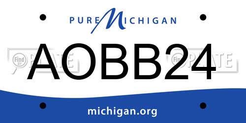 AOBB24 Michigan License Plate