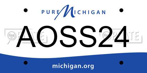 AOSS24 Michigan License Plate