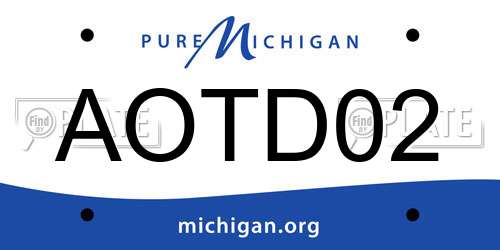 AOTD02 Michigan License Plate