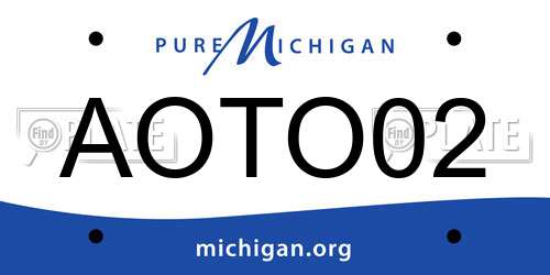 AOTO02 Michigan License Plate