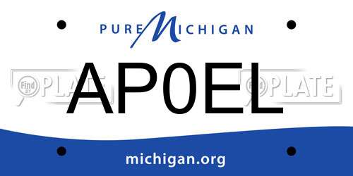 AP0EL Michigan License Plate