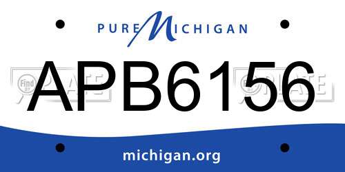 APB6156 Michigan License Plate