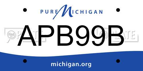 APB99B Michigan License Plate