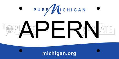 APERN Michigan License Plate