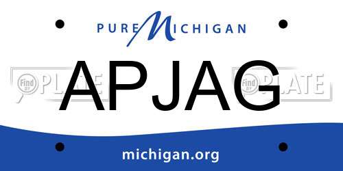 APJAG Michigan License Plate
