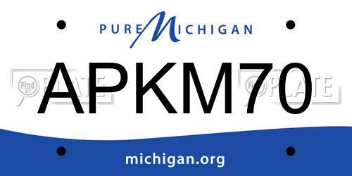 APKM70 Michigan License Plate