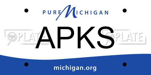 APKS Michigan License Plate