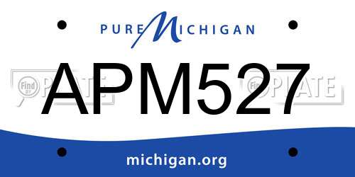 APM527 Michigan License Plate