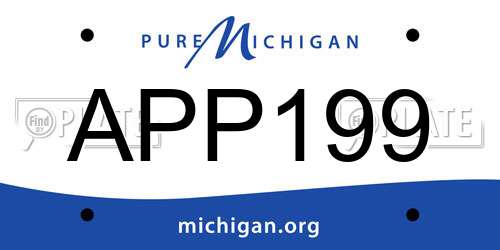 APP199 Michigan License Plate