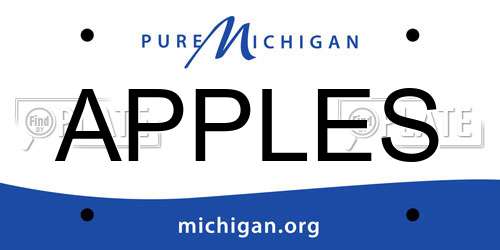 APPLES Michigan License Plate