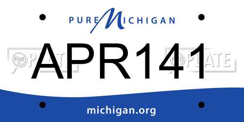 APR141 Michigan License Plate
