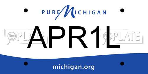 APR1L Michigan License Plate