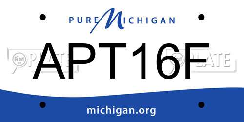 APT16F Michigan License Plate