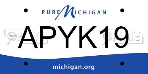APYK19 Michigan License Plate