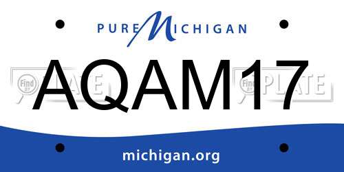 AQAM17 Michigan License Plate