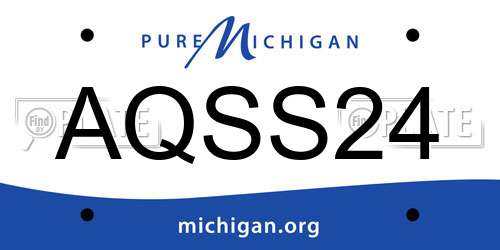 AQSS24 Michigan License Plate