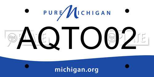 AQTO02 Michigan License Plate