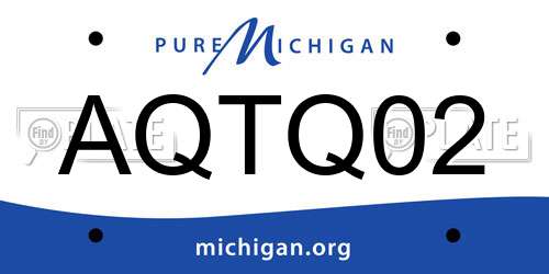 AQTQ02 Michigan License Plate