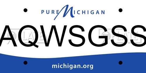 AQWSGSS Michigan License Plate
