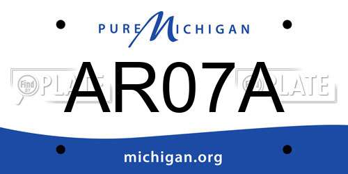 AR07A Michigan License Plate