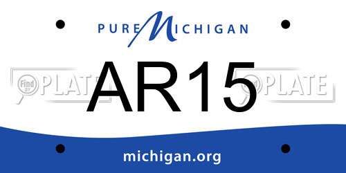 AR15 Michigan License Plate
