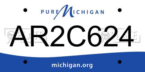 AR2C624 Michigan License Plate