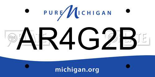 AR4G2B Michigan License Plate