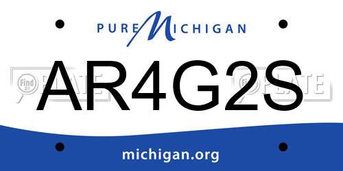 AR4G2S Michigan License Plate