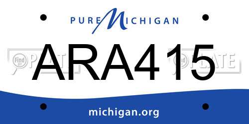 ARA415 Michigan License Plate