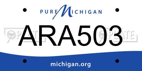 ARA503 Michigan License Plate