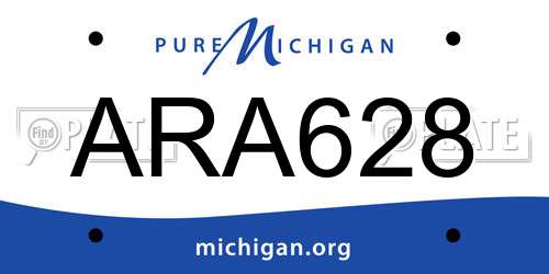 ARA628 Michigan License Plate
