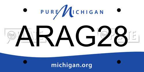 ARAG28 Michigan License Plate
