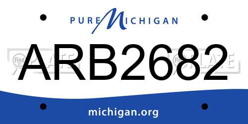 ARB2682 Michigan License Plate