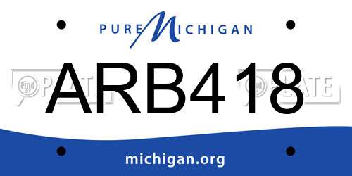 ARB418 Michigan License Plate